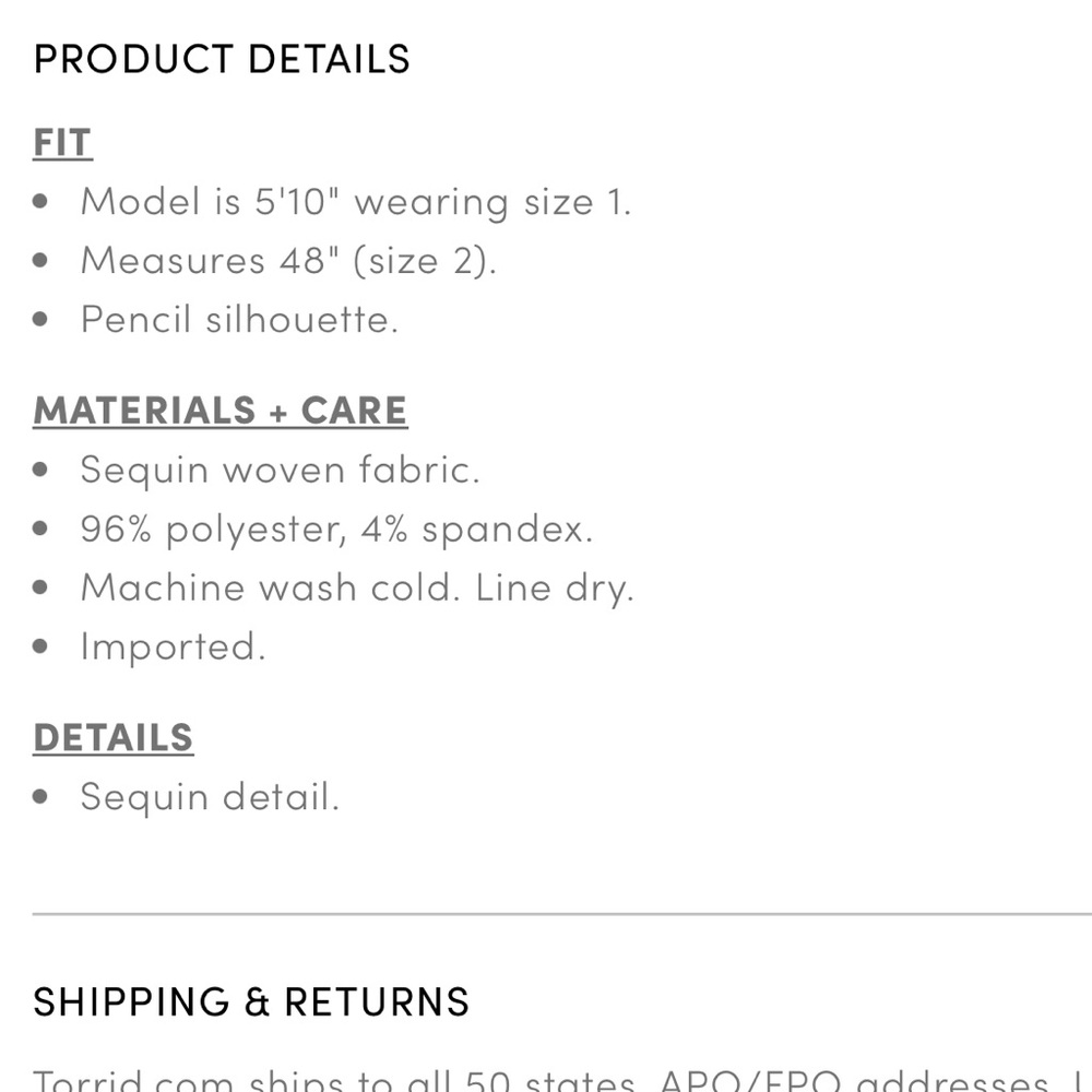 torrid Black Sequin Midi Skirt - Picture 5 of 10